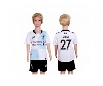 Liverpool #27 Origi Away Kid Soccer Club Jersey