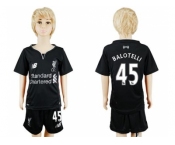 Liverpool #45 Balotelli Away Kid Soccer Club Jersey