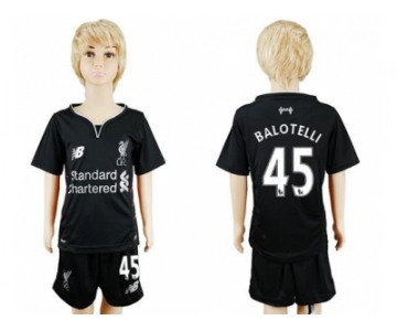 Liverpool #45 Balotelli Away Kid Soccer Club Jersey