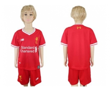 Liverpool Blank Red Home Kid Soccer Club Jersey1