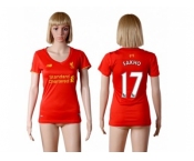 Women's Liverpool #17 Sakho Red Home Soccer Club Jersey