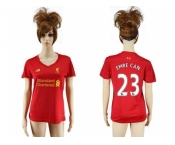 Women's Liverpool #23 Emre Can Red Home Soccer Club Jersey1