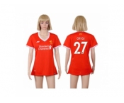 Women's Liverpool #27 Origi Red Home Soccer Club Jersey