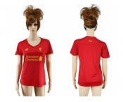 Women's Liverpool Blank Red Home Soccer Club Jersey1