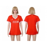 Women's Liverpool Blank Red Home Soccer Club Jersey