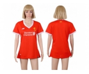 Women's Liverpool Blank Red Home Soccer Club Jersey