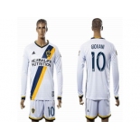 Los Angeles Galaxy #10 GIOVANI White Home Long Sleeves Soccer Club Jersey