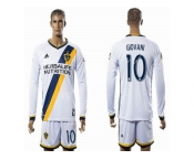 Los Angeles Galaxy #10 GIOVANI White Home Long Sleeves Soccer Club Jersey