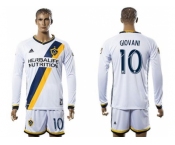 Los Angeles Galaxy #10 Giovani Home Long Sleeves Soccer Club Jersey