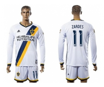 Los Angeles Galaxy #11 Zardes Home Long Sleeves Soccer Club Jersey