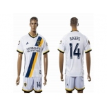 Los Angeles Galaxy #14 RODERS White Home Soccer Club Jersey