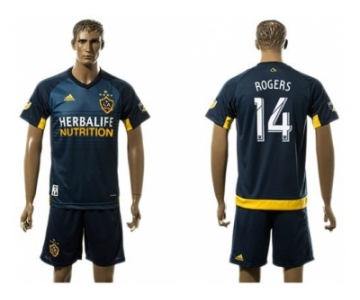 Los Angeles Galaxy #14 Rogers Away Soccer Club Jersey 2