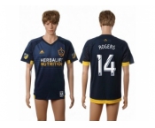 Los Angeles Galaxy #14 Rogers Away Soccer Club Jersey 3