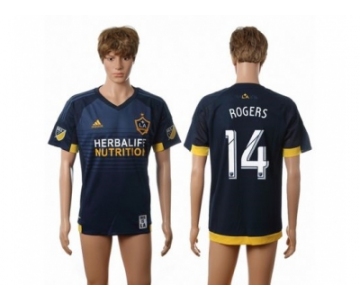 Los Angeles Galaxy #14 Rogers Away Soccer Club Jersey 3