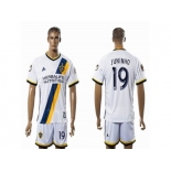 Los Angeles Galaxy #19 JUNINHO White Home Soccer Club Jersey