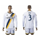 Los Angeles Galaxy #3 Cole Home Long Sleeves Soccer Club Jersey