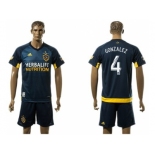 Los Angeles Galaxy #4 Gonzalez Away Soccer Club Jersey 2