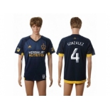 Los Angeles Galaxy #4 Gonzalez Away Soccer Club Jersey 3