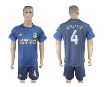 Los Angeles Galaxy #4 Gonzalez Away Soccer Club Jersey