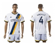 Los Angeles Galaxy #4 Gonzalez Home Soccer Club Jersey