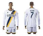 Los Angeles Galaxy #7 Keane Home Long Sleeves Soccer Club Jersey