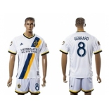 Los Angeles Galaxy #8 Gerrard Home Soccer Club Jersey