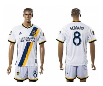 Los Angeles Galaxy #8 Gerrard Home Soccer Club Jersey