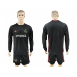 Los Angeles Galaxy Blank Black Goalkeeper Long Sleeves Soccer Club Jersey