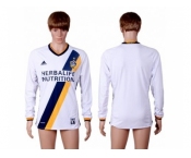 Los Angeles Galaxy Blank Home Long Sleeves Soccer Club Jersey 1