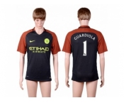 Manchester City #1 Guardiola Away Soccer Club Jersey