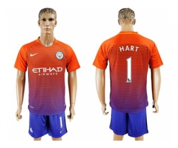 Manchester City #1 Hart Sec Away Soccer Club Jersey