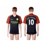 Manchester City #10 Kun Aguero Away Soccer Club Jersey1