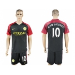 Manchester City #10 Kun Aguero Away Soccer Club Jersey