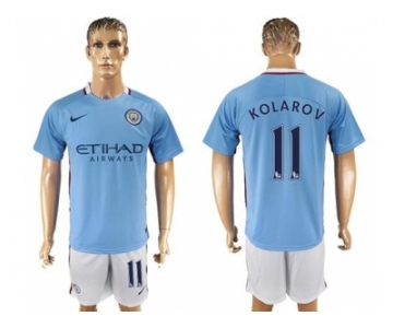 Manchester City #11 Kolarov Home Soccer Club Jersey1