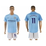 Manchester City #11 Kolarov Home Soccer Club Jersey