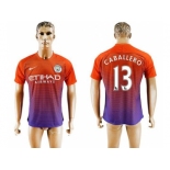 Manchester City #13 Caballero Sec Away Soccer Club Jersey1