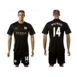 Manchester City #14 Wilfried Away Soccer Club Jersey1