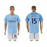 Manchester City #15 Navas Home Soccer Club Jersey