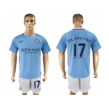 Manchester City #17 De Bruyne Home Soccer Club Jersey1