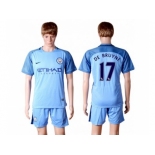 Manchester City #17 De Bruyne Home Soccer Club Jersey2