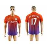 Manchester City #17 De Bruyne Sec Away Soccer Club Jersey1