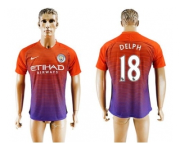 Manchester City #18 Delph Sec Away Soccer Club Jersey1