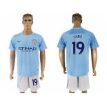 Manchester City #19 Sane Home Soccer Club Jersey