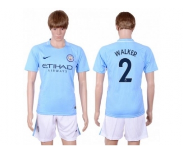 Manchester City #2 Walker Home Soccer Club Jersey