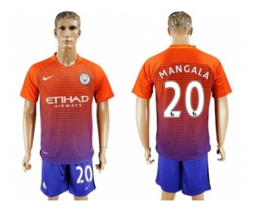 Manchester City #20 Mangala Sec Away Soccer Club Jersey