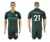 Manchester City #21 Silva Sec Away Soccer Club Jersey