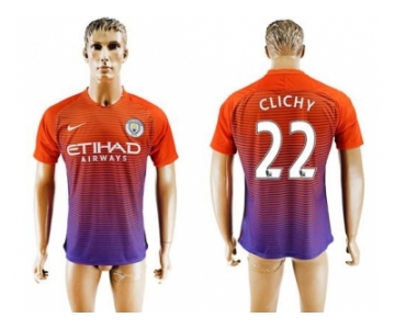 Manchester City #22 Clichy Sec Away Soccer Club Jersey1