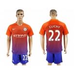 Manchester City #22 Clichy Sec Away Soccer Club Jersey