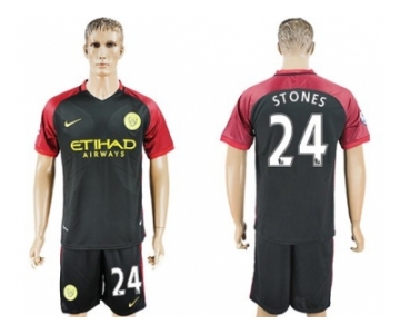 Manchester City #24 Stones Away Soccer Club Jersey