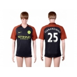 Manchester City #25 Fernandinho Away Soccer Club Jersey2